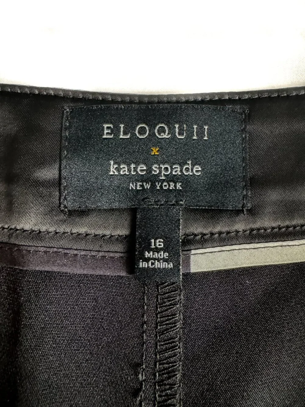 Eloquii X Kate Spade New York Tailored‎ Wide Leg Black Trouser Women's Size 16